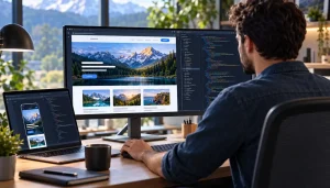 developer-desktop Developer working at a desk